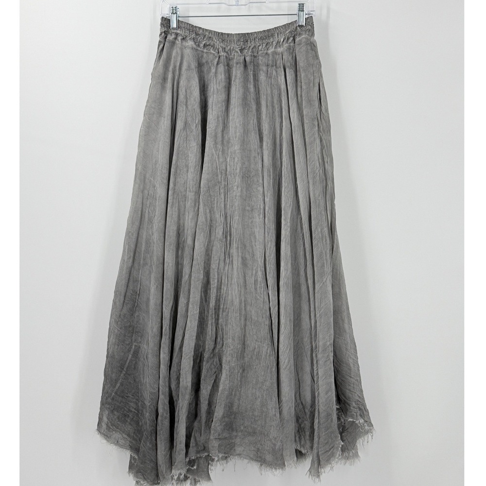 AMICI by Baci Skirt Womens L Gray Lagenlook Avant-Garde Deconstructed minimalist - Picture 2 of 12